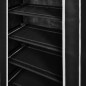 vidaXL Zapatero de tela con cubierta negro 58x28x106 cm vidaXL Zapatero de tela con cubierta negro 58x28x106 cm