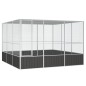 vidaXL Jaula pájaros acero galvanizado antracita 302,5x324,5x211,5 cm