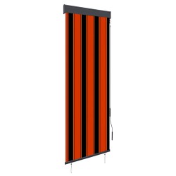 vidaXL Estor enrollable de exterior naranja y marrón 60x250 cm