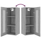 vidaXL Armario de pared colgante gris Sonoma 34,5x34x90 cm vidaXL Armario de pared colgante gris Sonoma 34,5x34x90 cm