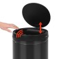 vidaXL Cubo de basura con sensor automático 80L acero al carbono negro vidaXL Cubo de basura con sensor automático 80L acero al carbono negro