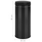 vidaXL Cubo de basura con sensor automático 80L acero al carbono negro vidaXL Cubo de basura con sensor automático 80L acero al carbono negro