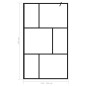 vidaXL Mampara de ducha accesible con vidrio templado negro 115x195 cm