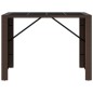 vidaXL Mesa alta bar superficie vidrio ratán PE marrón 145x80x110 cm vidaXL Mesa alta bar superficie vidrio ratán PE marrón 145x80x110 cm