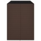 vidaXL Mesa alta bar superficie vidrio ratán PE marrón 145x80x110 cm vidaXL Mesa alta bar superficie vidrio ratán PE marrón 145x80x110 cm