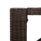 vidaXL Mesa alta bar superficie vidrio ratán PE marrón 145x80x110 cm vidaXL Mesa alta bar superficie vidrio ratán PE marrón 145x80x110 cm