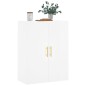 vidaXL Armario de pared blanco brillante 69,5x34x90 cm
