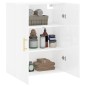 vidaXL Armario de pared blanco brillante 69,5x34x90 cm