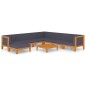 vidaXL Juego muebles de jardín y cojines 9 pzas madera maciza acacia vidaXL Juego muebles de jardín y cojines 9 pzas madera maciza acacia