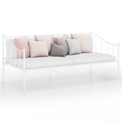 vidaXL Estructura de sofá cama de metal blanco 90x200 cm