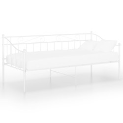 vidaXL Estructura de sofá cama de metal blanco 90x200 cm