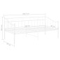 vidaXL Estructura de sofá cama de metal blanco 90x200 cm