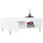 vidaXL Mesa de centro madera de ingeniería blanco 90x60x35 cm vidaXL Mesa de centro madera de ingeniería blanco 90x60x35 cm