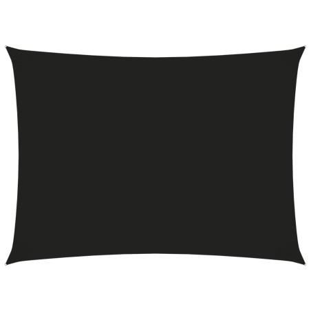 vidaXL Toldo de vela rectangular tela Oxford negro 3x4,5 m