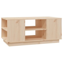 vidaXL Mesa de centro de madera maciza de pino 90x49x40,5 cm