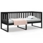 vidaXL Sofá cama madera maciza de pino negro 90x190 cm vidaXL Sofá cama madera maciza de pino negro 90x190 cm