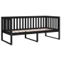 vidaXL Sofá cama madera maciza de pino negro 90x190 cm vidaXL Sofá cama madera maciza de pino negro 90x190 cm