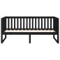 vidaXL Sofá cama madera maciza de pino negro 90x190 cm vidaXL Sofá cama madera maciza de pino negro 90x190 cm