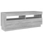 vidaXL Mueble de TV con luces LED gris Sonoma 100x35x40 cm
