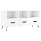 vidaXL Mueble de TV madera contrachapada blanco brillo 102x36x50 cm vidaXL Mueble de TV madera contrachapada blanco brillo 102x36x50 cm