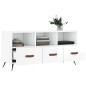 vidaXL Mueble de TV madera contrachapada blanco brillo 102x36x50 cm vidaXL Mueble de TV madera contrachapada blanco brillo 102x36x50 cm