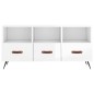 vidaXL Mueble de TV madera contrachapada blanco brillo 102x36x50 cm vidaXL Mueble de TV madera contrachapada blanco brillo 102x36x50 cm