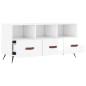 vidaXL Mueble de TV madera contrachapada blanco brillo 102x36x50 cm vidaXL Mueble de TV madera contrachapada blanco brillo 102x36x50 cm