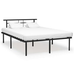 vidaXL Estructura de cama de metal negra 160x200 cm