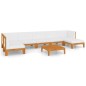 vidaXL Juego muebles de jardín y cojines 8 pzas madera maciza acacia vidaXL Juego muebles de jardín y cojines 8 pzas madera maciza acacia