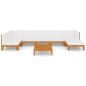 vidaXL Juego muebles de jardín y cojines 8 pzas madera maciza acacia vidaXL Juego muebles de jardín y cojines 8 pzas madera maciza acacia