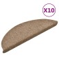 vidaXL Alfombrilla autoadhesiva de escalera 10 uds 56x17x3 cm crema vidaXL Alfombrilla autoadhesiva de escalera 10 uds 56x17x3 cm crema