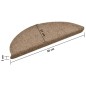 vidaXL Alfombrilla autoadhesiva de escalera 10 uds 56x17x3 cm crema vidaXL Alfombrilla autoadhesiva de escalera 10 uds 56x17x3 cm crema