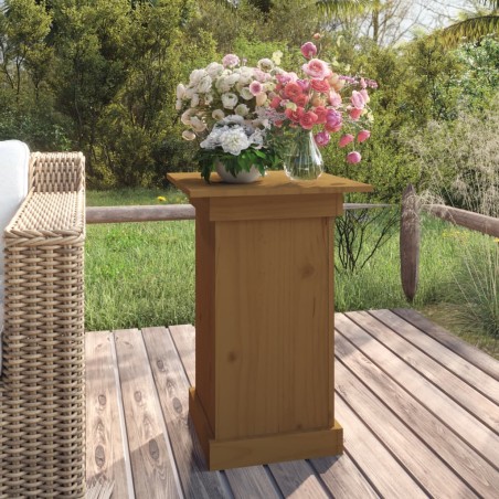vidaXL Soporte para plantas madera maciza pino marrón miel 40x40x60 cm