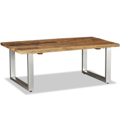 vidaXL Mesa de centro de madera maciza reciclada 100x60x38 cm