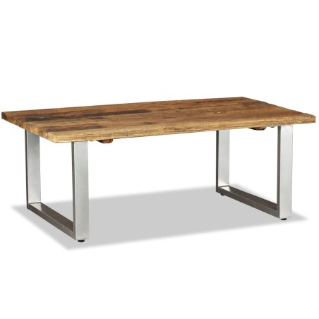vidaXL Mesa de centro de madera maciza reciclada 100x60x38 cm