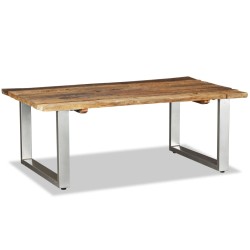 vidaXL Mesa de centro de madera maciza reciclada 100x60x38 cm