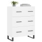 vidaXL Aparador de madera de ingeniería blanco 69,5x34x90 cm vidaXL Aparador de madera de ingeniería blanco 69,5x34x90 cm