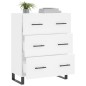 vidaXL Aparador de madera de ingeniería blanco 69,5x34x90 cm vidaXL Aparador de madera de ingeniería blanco 69,5x34x90 cm