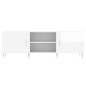 vidaXL Mueble de TV madera de ingeniería blanco brillante 150x30x50 cm