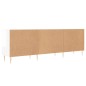 vidaXL Mueble de TV madera de ingeniería blanco brillante 150x30x50 cm