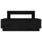 vidaXL Mesa de centro madera maciza de pino negro 80x55x40,5 cm