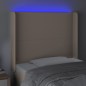 vidaXL Cabecero con LED cuero sintético capuchino 93x16x118/128cm vidaXL Cabecero con LED cuero sintético capuchino 93x16x118/128cm