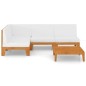 vidaXL Juego muebles de jardín y cojines 5 pzas madera maciza acacia vidaXL Juego muebles de jardín y cojines 5 pzas madera maciza acacia