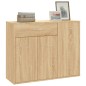 vidaXL Aparador de madera contrachapada color roble Sonoma 88x30x70 cm vidaXL Aparador de madera contrachapada color roble Sonoma 88x30x70 cm