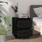 vidaXL Mesita de noche madera maciza de pino negro 40x35x50 cm vidaXL Mesita de noche madera maciza de pino negro 40x35x50 cm