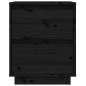 vidaXL Mesita de noche madera maciza de pino negro 40x35x50 cm vidaXL Mesita de noche madera maciza de pino negro 40x35x50 cm
