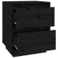 vidaXL Mesita de noche madera maciza de pino negro 40x35x50 cm vidaXL Mesita de noche madera maciza de pino negro 40x35x50 cm