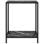 vidaXL Mesa de consola negro vidrio templado 60x35x75 cm vidaXL Mesa de consola negro vidrio templado 60x35x75 cm