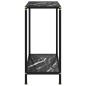 vidaXL Mesa de consola negro vidrio templado 60x35x75 cm vidaXL Mesa de consola negro vidrio templado 60x35x75 cm