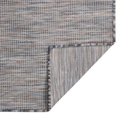 vidaXL Alfombra de exterior de tejido plano marrón y azul 120x170 cm
